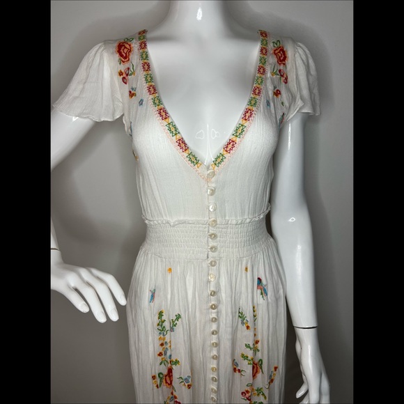 Z&L Flowers and Birds Embroidery Boho Dress - Picture 7 of 10